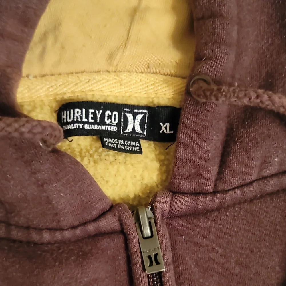 Hurley Brown Hoodie with Yellow Accents - Picture 2 of 8